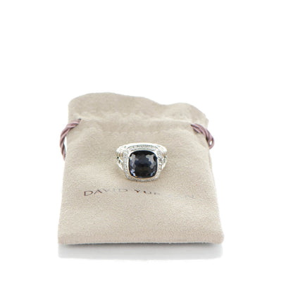 David Yurman Sterling Silver Diamond Black Orchid 11mm Albion Ring 53 6.5 6 of 6