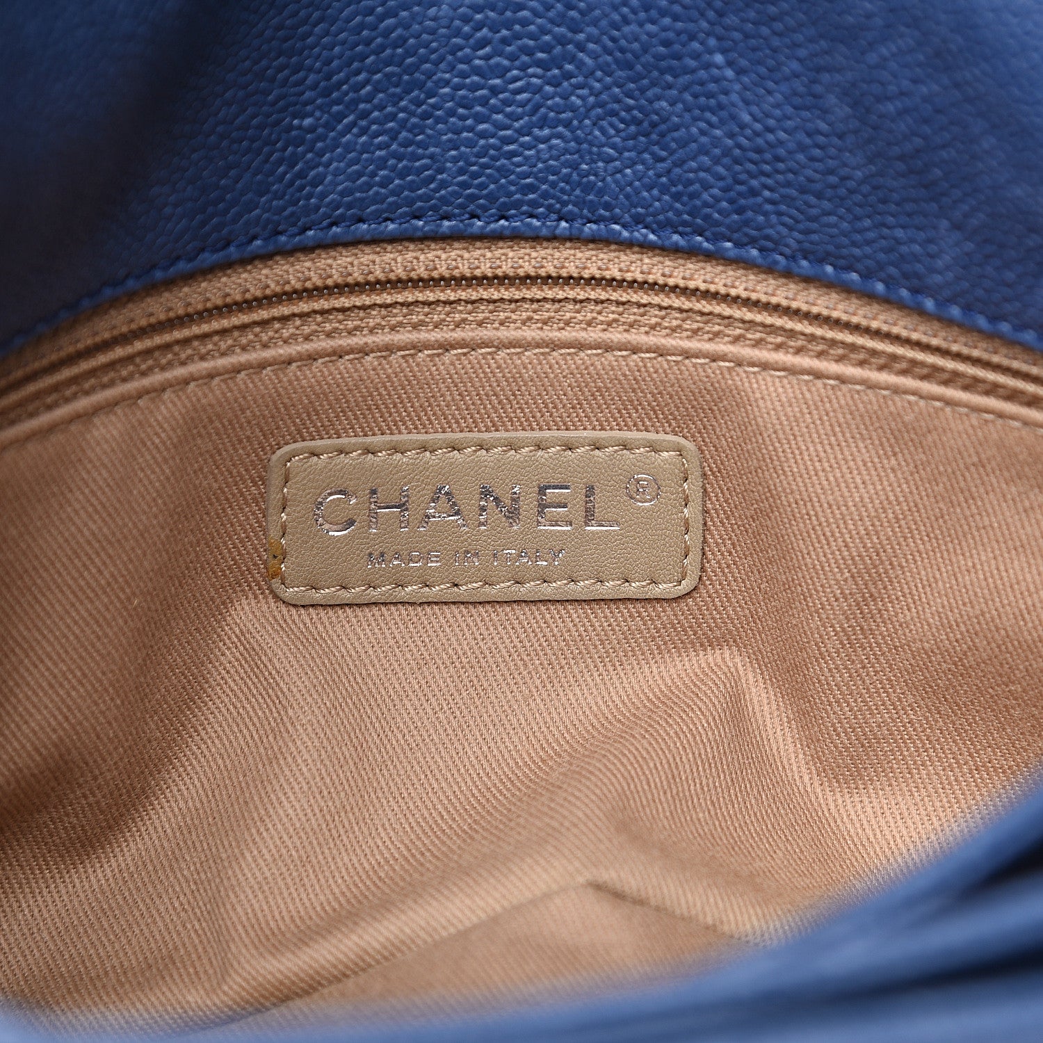 Chanel Caviar Quilted Medium Simply CC Flap Blue 5 of 14