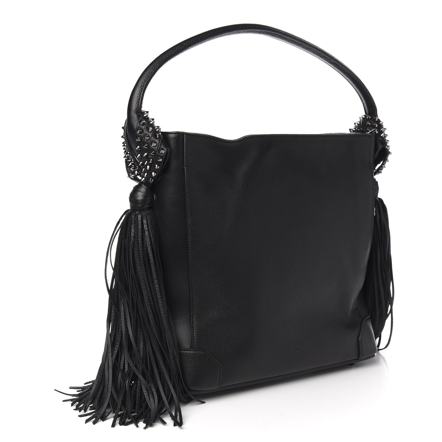 Empire Calf Spikes Fringe Eloise Hobo Black