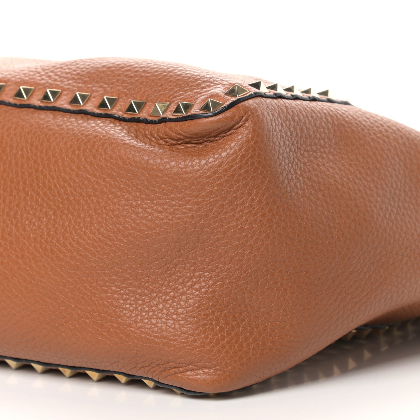 Pebbled Calfskin Medium Rockstud Reversible Tote Light Cuir Marine