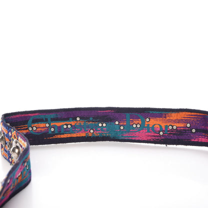 Christian Dior Canvas Embroidered Studded Mexico Shoulder Strap Multicolor 4 of 5