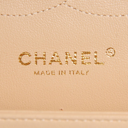 Chanel Lambskin Quilted Jumbo Double Flap Beige 8 of 9