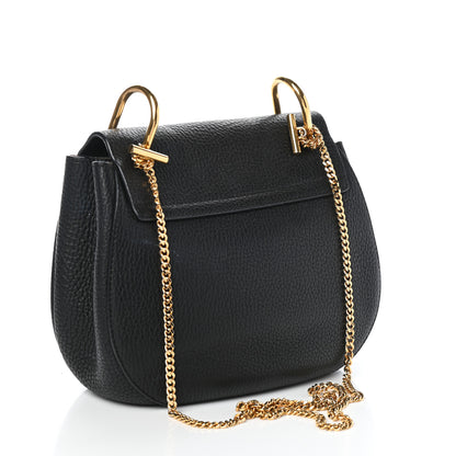 Chloe Grained Lambskin Mini Drew Shoulder Bag Black 3 of 9