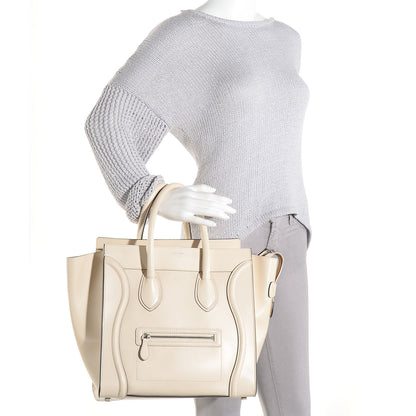 Celine Palmelato Leather Mini Luggage Bag Ivory 2 of 8