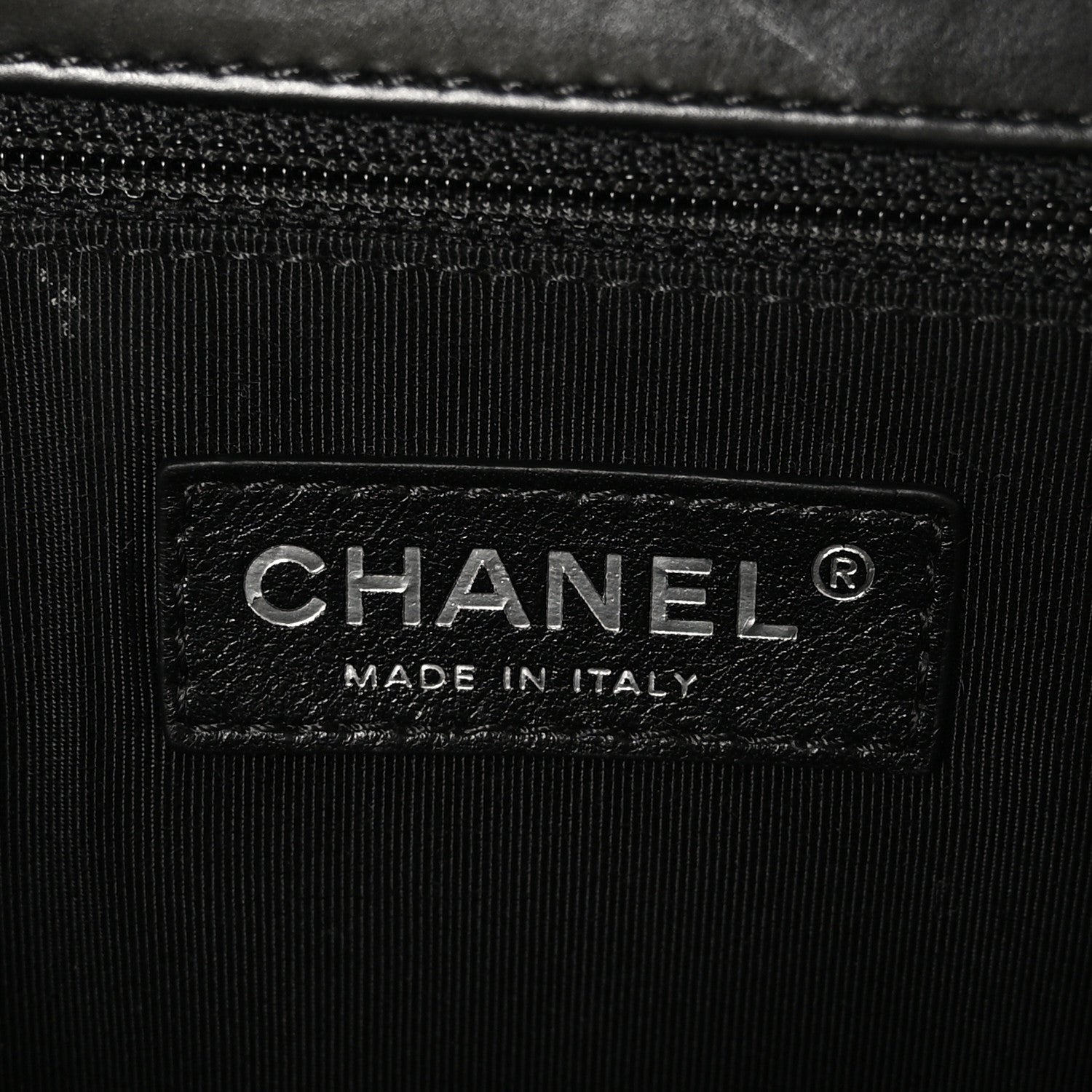Chanel Glazed Calfskin Medium Boy Flap Black White 6 of 11