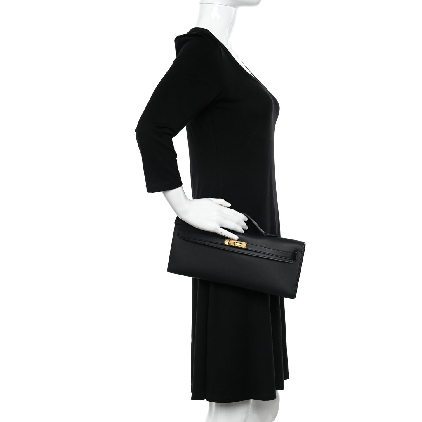 Swift Kelly Cut Clutch Pochette Black