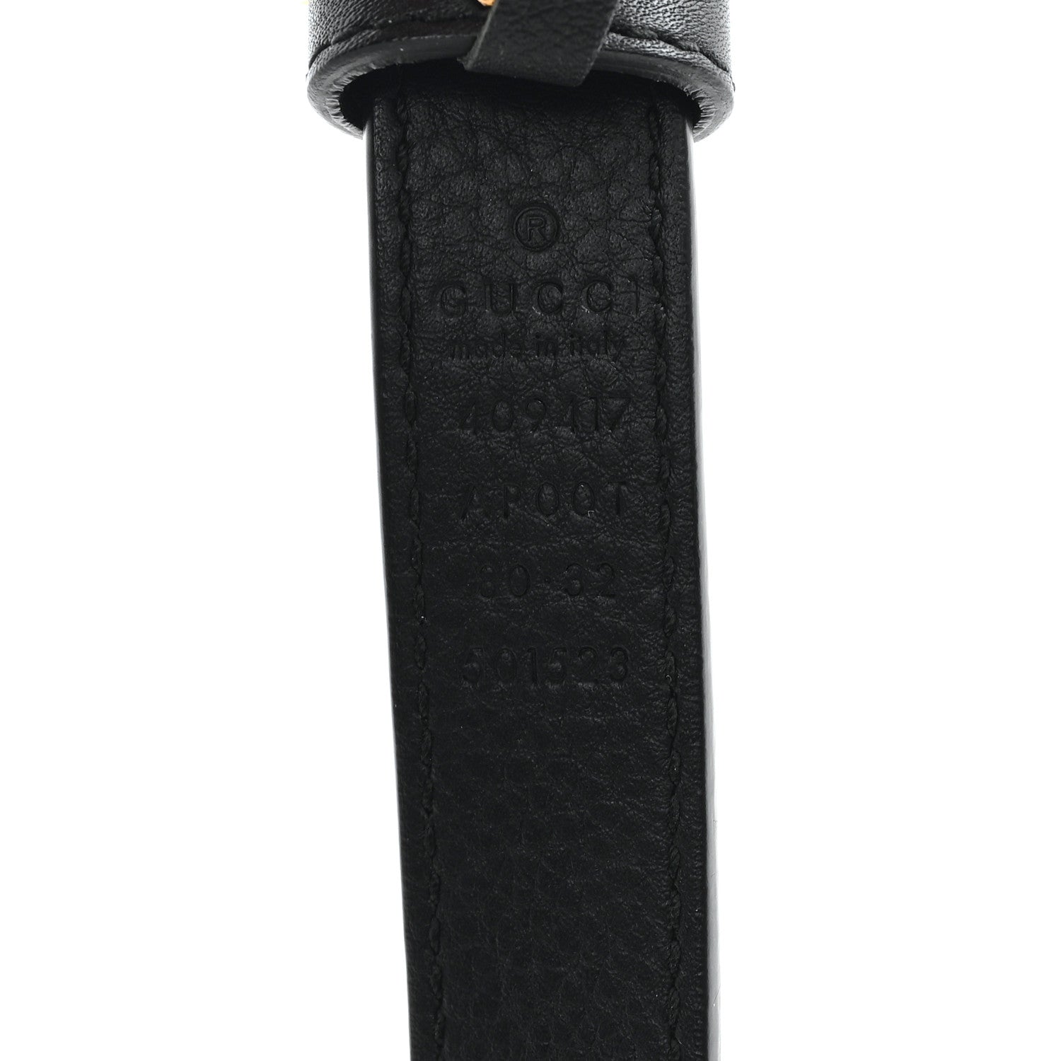 Gucci Calfskin Double G 20mm Belt 80 32 Black 3 of 4