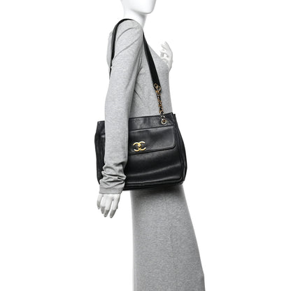 Chanel Caviar CC Flap Shoulder Bag Black 2 of 15