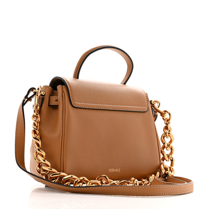 Versace Grained Calfskin Small La Medusa Top Handle Bag Brown 3 of 10