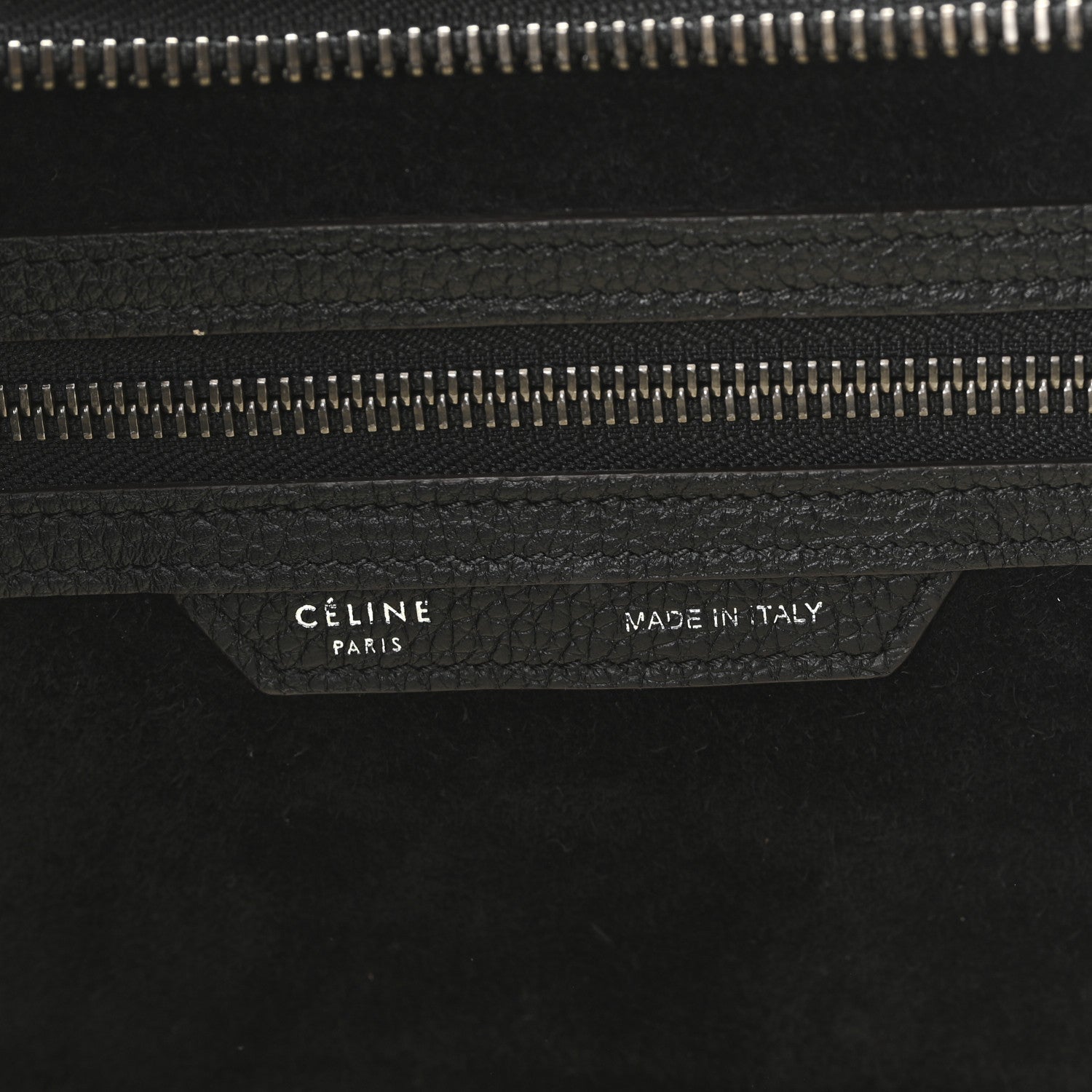 Celine Drummed Calfskin Mini Luggage Black 6 of 9
