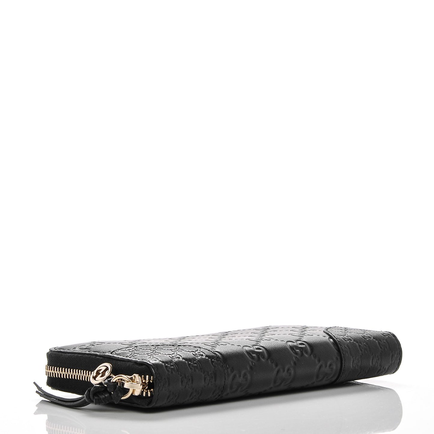 Guccissima Signature Microguccissima Bree Zip Around Wallet Black