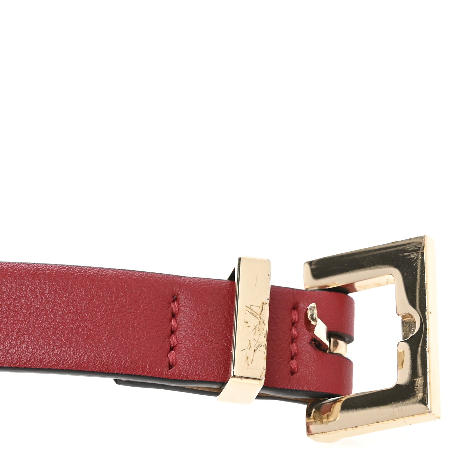 Valentino Garavani Calfskin Rockstud Belt 80 32 Red 9 of 9