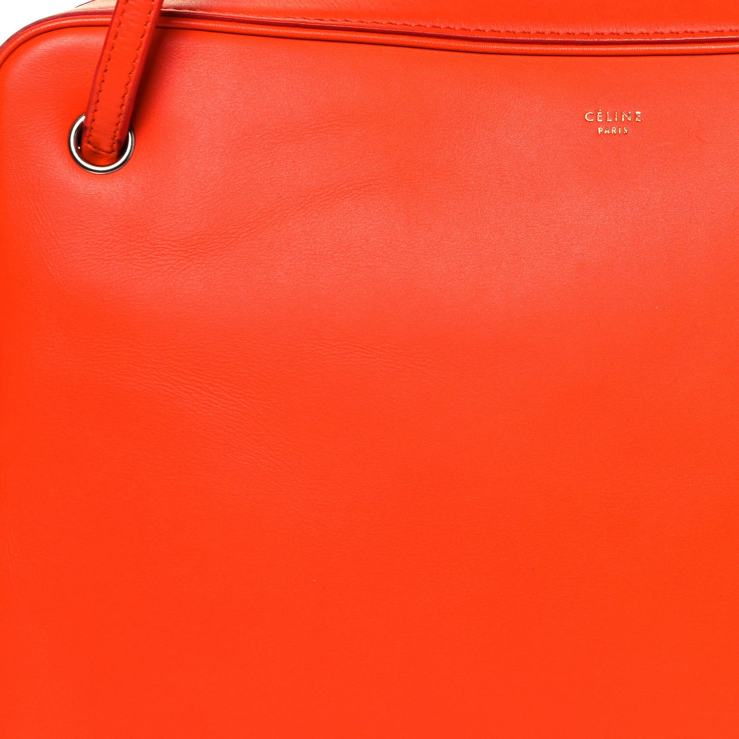 Nappa Side Lock Dragonne Shoulder Bag Bright Orange