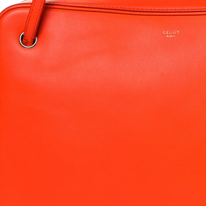 Celine Nappa Side Lock Dragonne Shoulder Bag Bright Orange 7 of 13