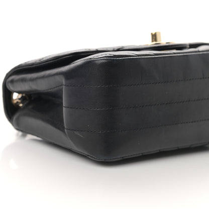 Chanel Lambskin Chevron Quilted Mini Square Flap Black 9 of 15
