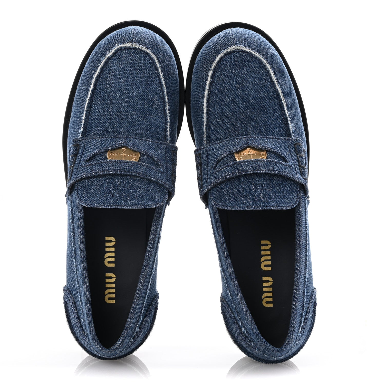 Miu Miu Denim Penny Loafer 38 Denim 2 of 11