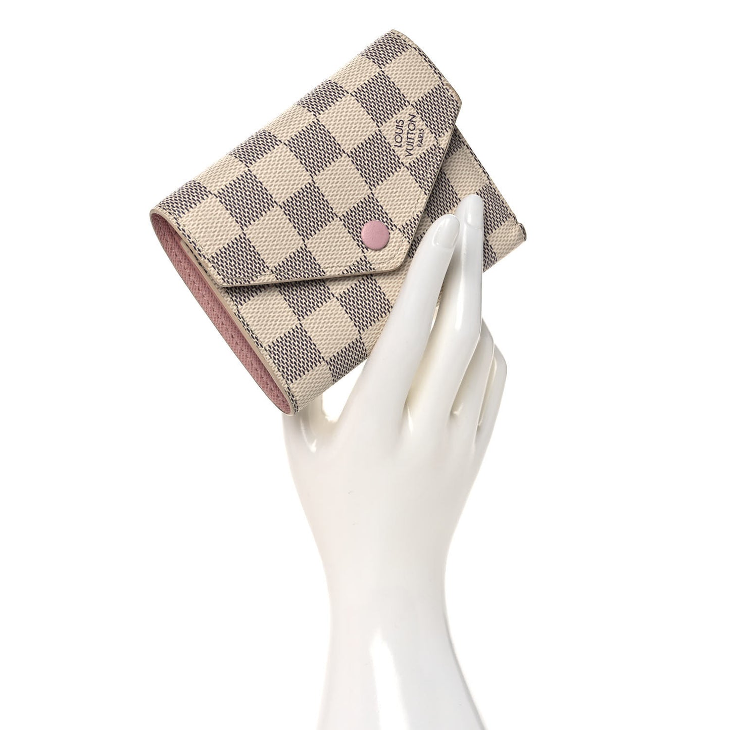 Damier Azur Victorine Wallet Rose Ballerine
