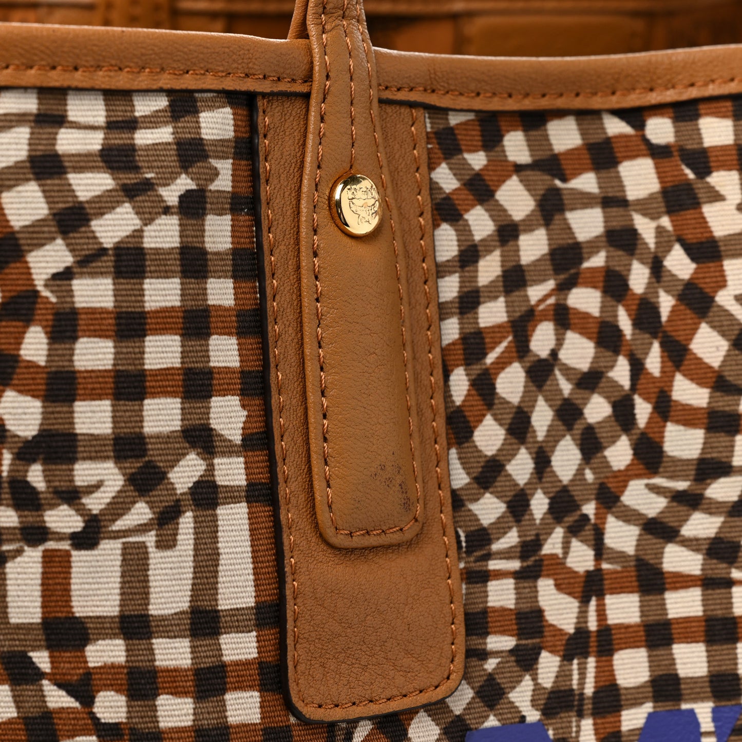 Visetos Medium Liz Reversible Shopper Tote Cognac