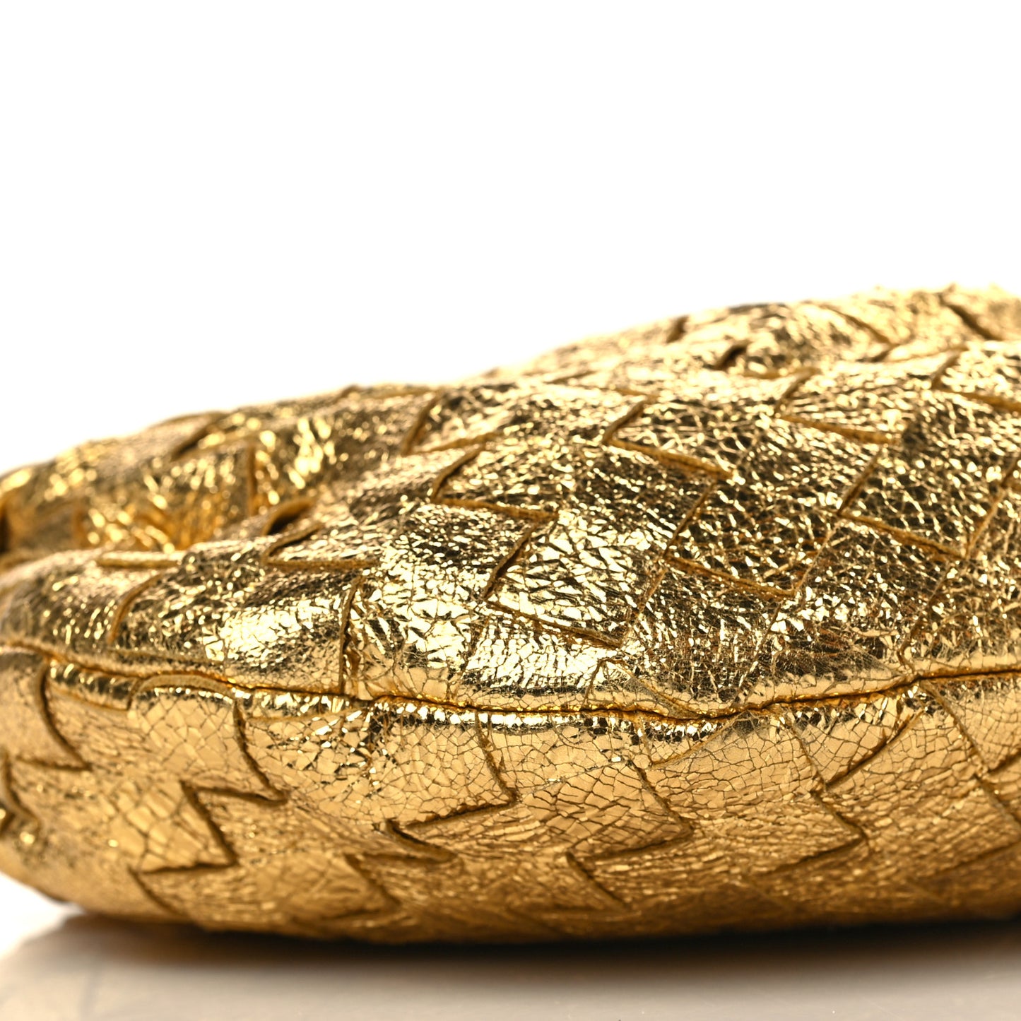 Metallic Nappa Intrecciato Mini Jodie Gold