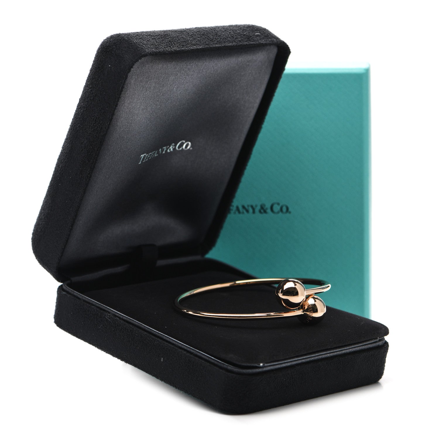 Tiffany 18K Rose Gold 11mm HardWear Ball Bypass Bracelet 5 of 5