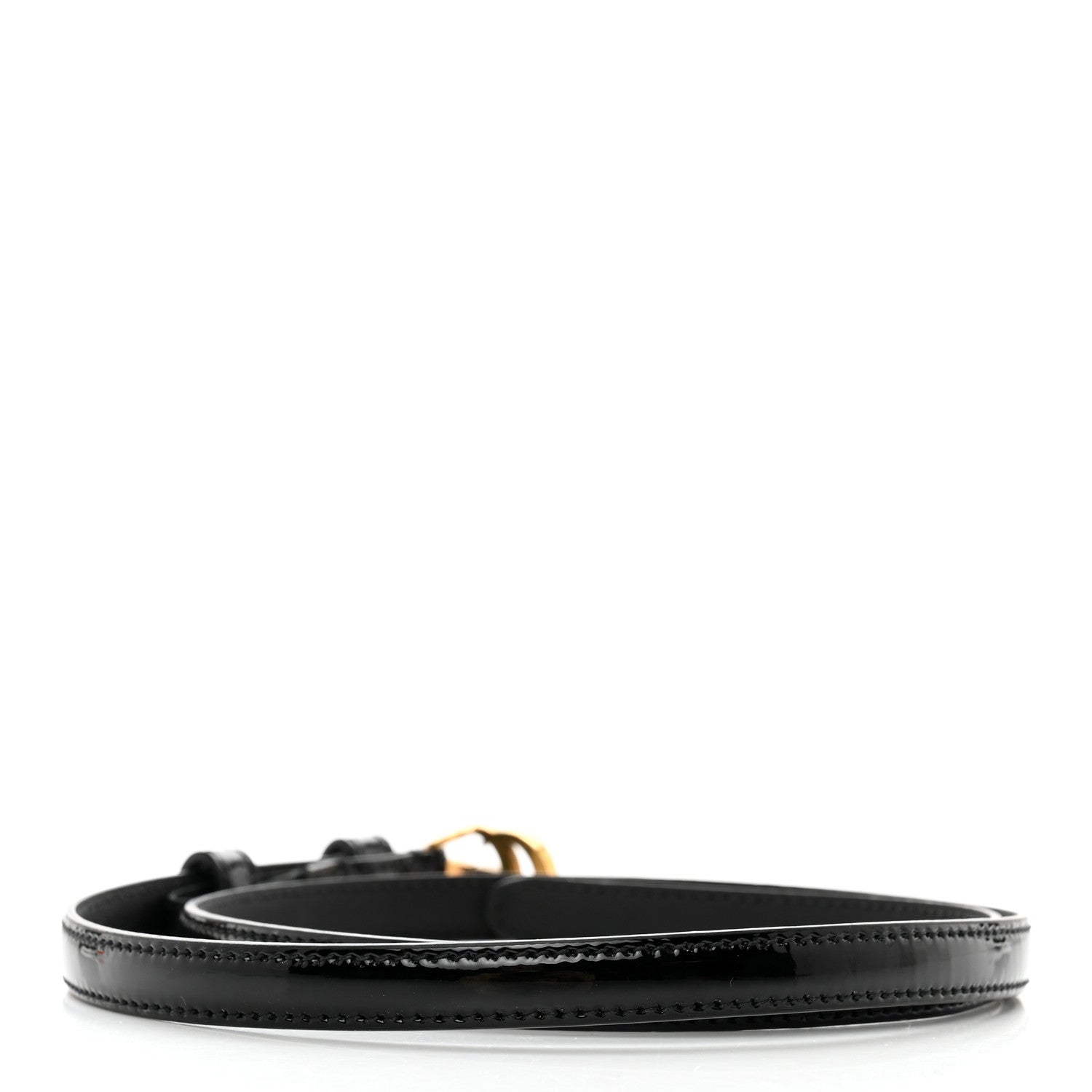 Gucci Patent Double G Thin Belt Black 2 of 6