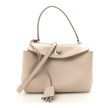 Balenciaga Natural Smooth Calfskin Small Rodeo Top Handle Handbag Almond 1 of 9