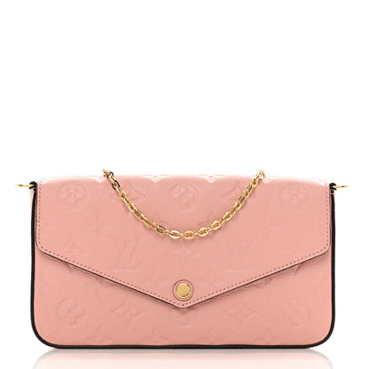 Louis Vuitton Empreinte Pochette Felicie Chain Wallet Rose Poudre 3 of 10