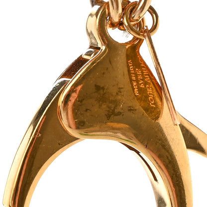 Louis Vuitton Metal Enamel Fleur De Monogram Bag Charm Dore 4 of 5