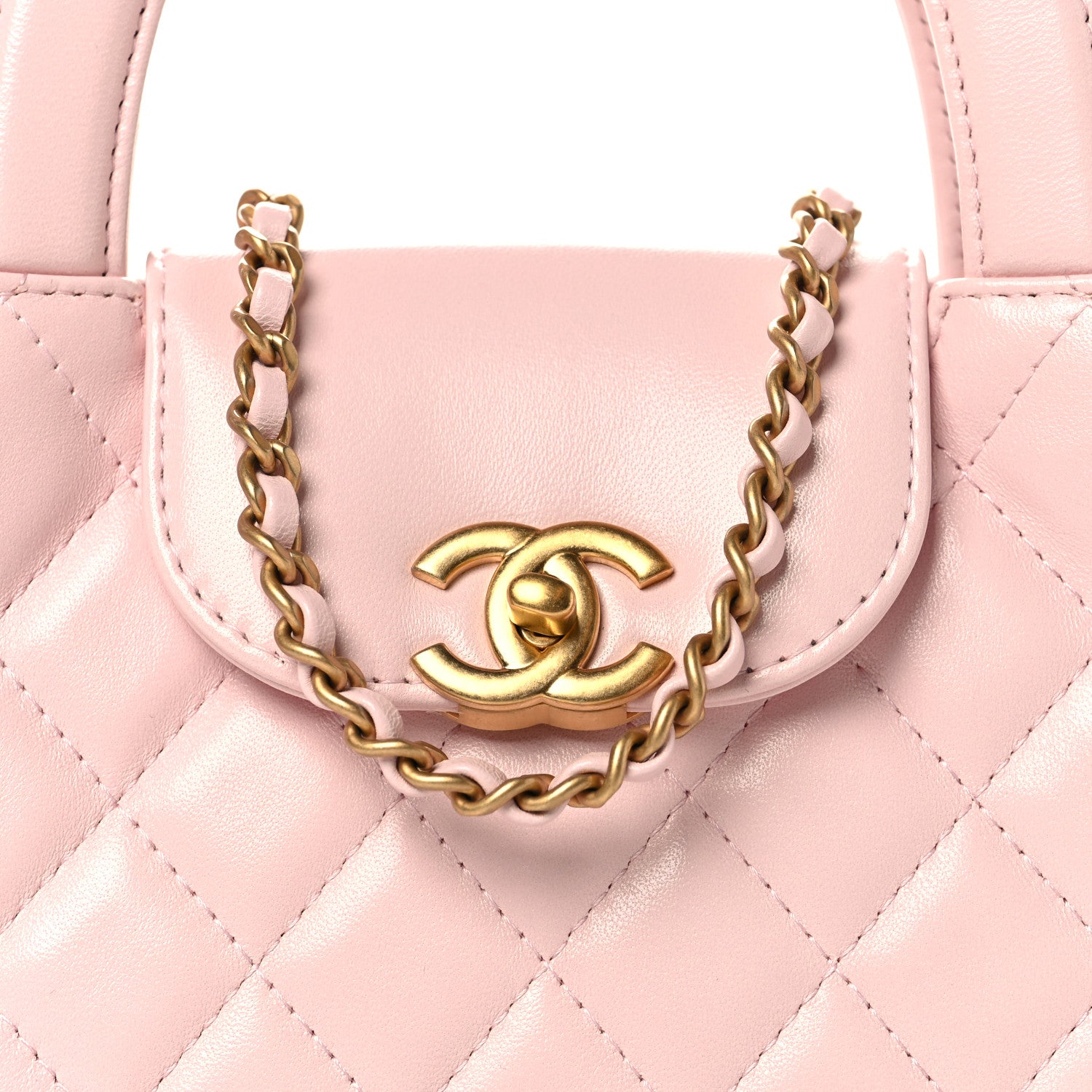 ♥*️様 ♡CHANEL♡ピンクベージュ・キルティングバッグ✨新品✨未使用✨ Chanel Shiny Aged Calfskin Quilted Nano Kelly Shopper Light Pink
