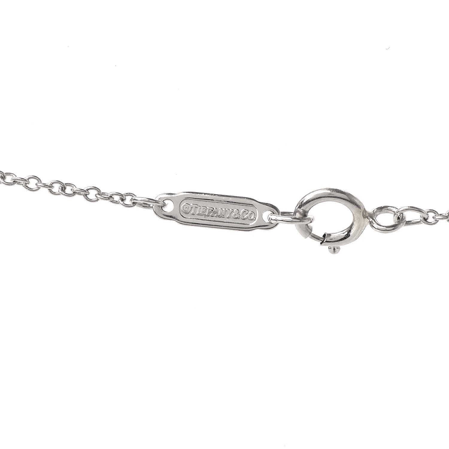 Tiffany Platinum Diamond Medium Cross Pendant Necklace 5 of 6