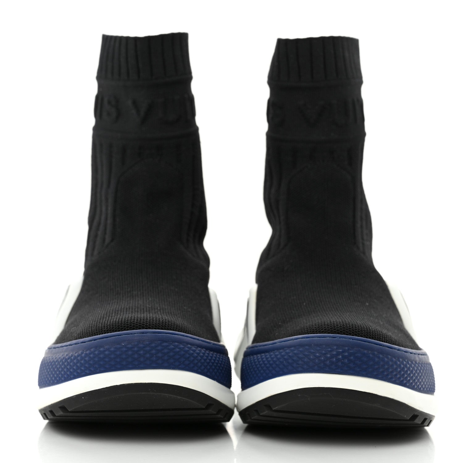 Louis Vuitton Stretch Textile LV Archlight Sneaker Boots 37 Black Blue 2 of 9