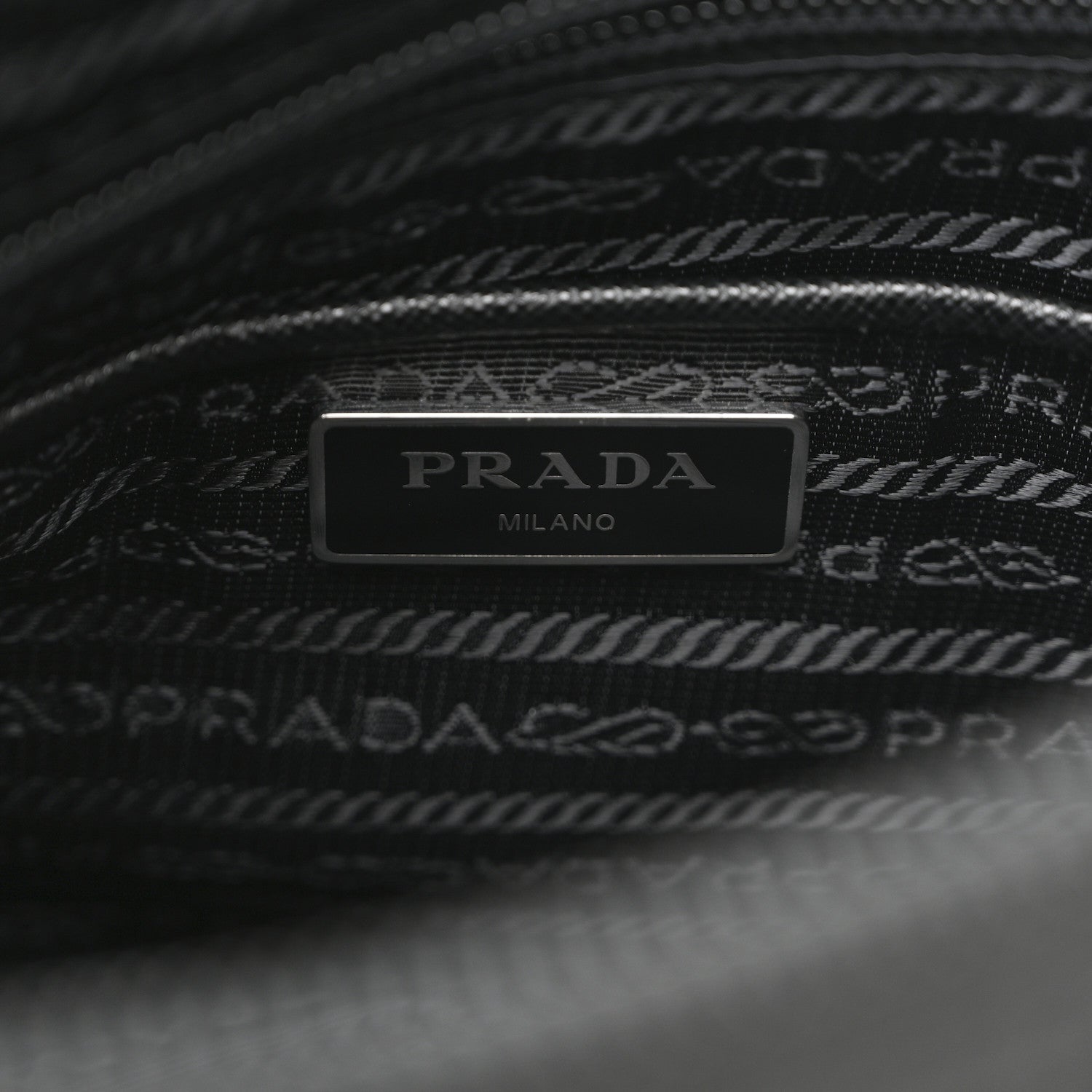 Prada Nylon Vela Saffiano Single Buckle Messenger Shoulder Bag Black 6 of 12