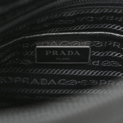Prada Nylon Vela Saffiano Single Buckle Messenger Shoulder Bag Black 6 of 12