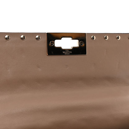 Valentino Garavani Nappa Small Rockstud Spike Shoulder Bag Poudre 10 of 11