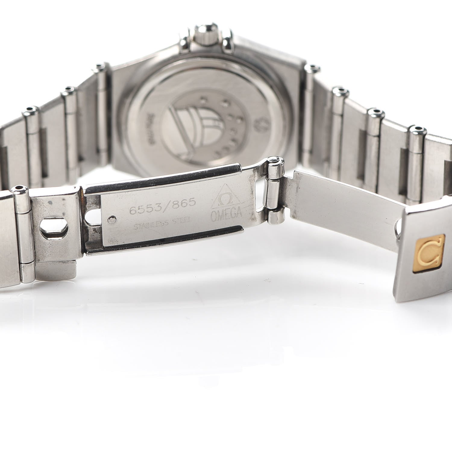 Omega Stainless Steel Diamond Bezel Mother of Pearl 22mm Constellation Quartz Watch 1460.75.00 5 of 5