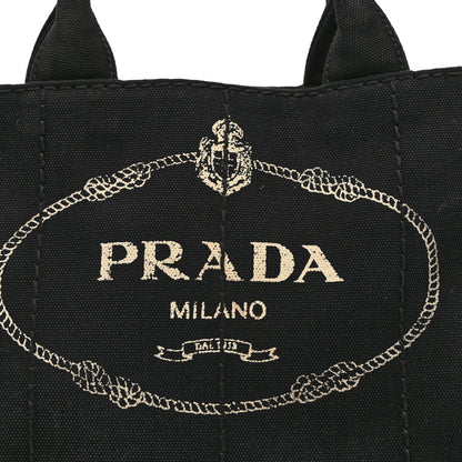 Prada Canapa Small Logo Tote Black Talco 9 of 15