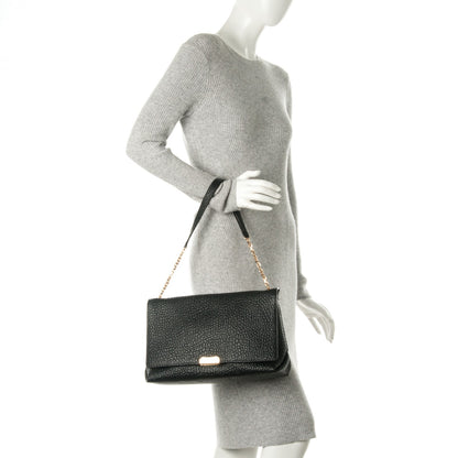 Burberry Signature Grain Large Mildenhall Shoulder Bag Black 2 of 8