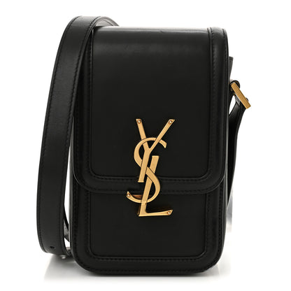 Saint Laurent Smooth Calfskin Mini Solferino Satchel Black 1 of 15