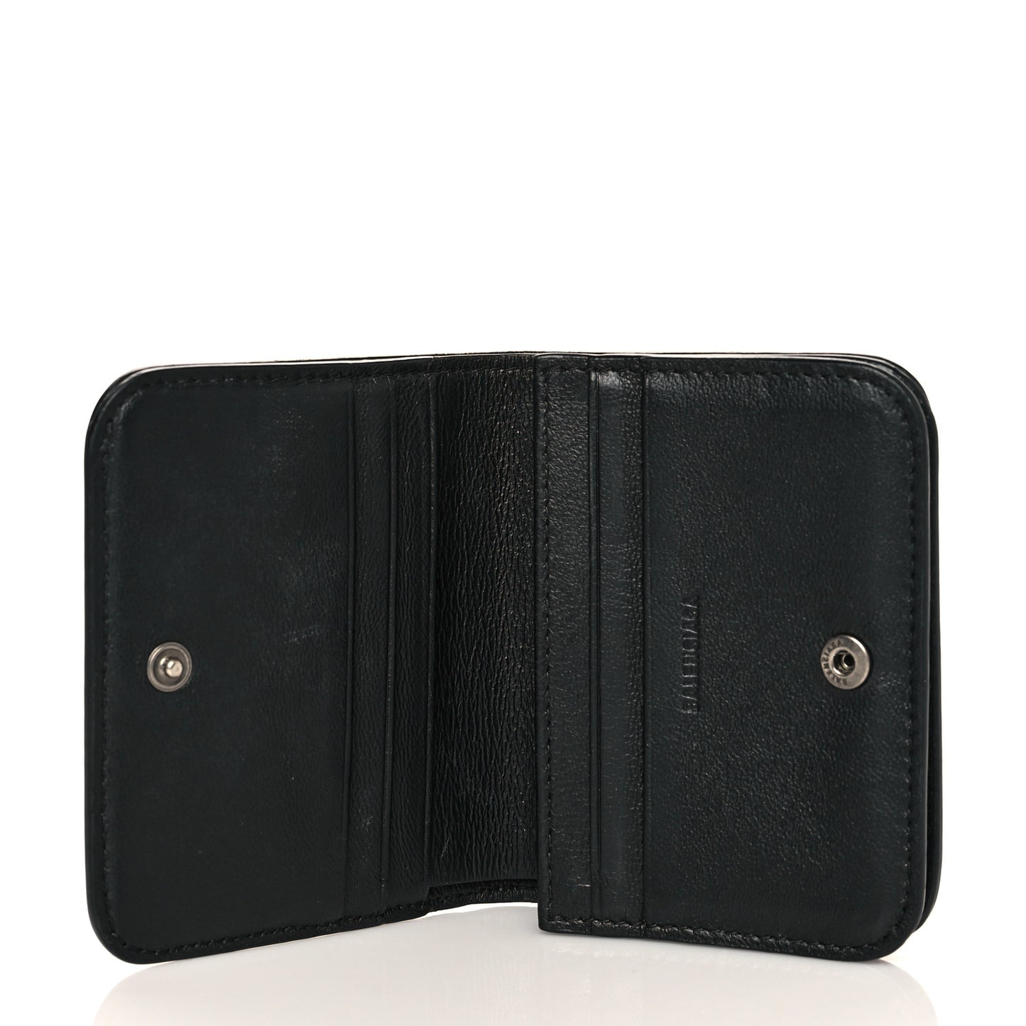 Extra Supple Calfskin Monochrome Crocodile Embossed Mini Gossip Zip Wallet Black