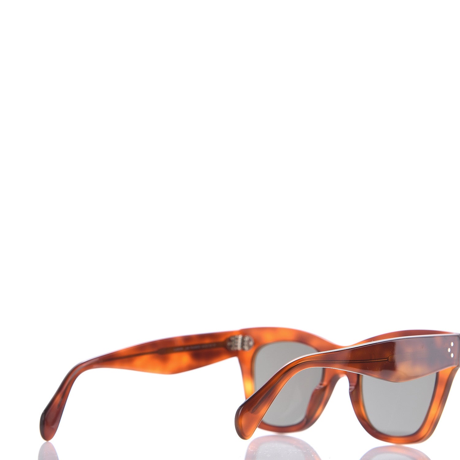 Celine Acetate Polarized Cat Eye Sunglasses CL4004IN Havana 4 of 6