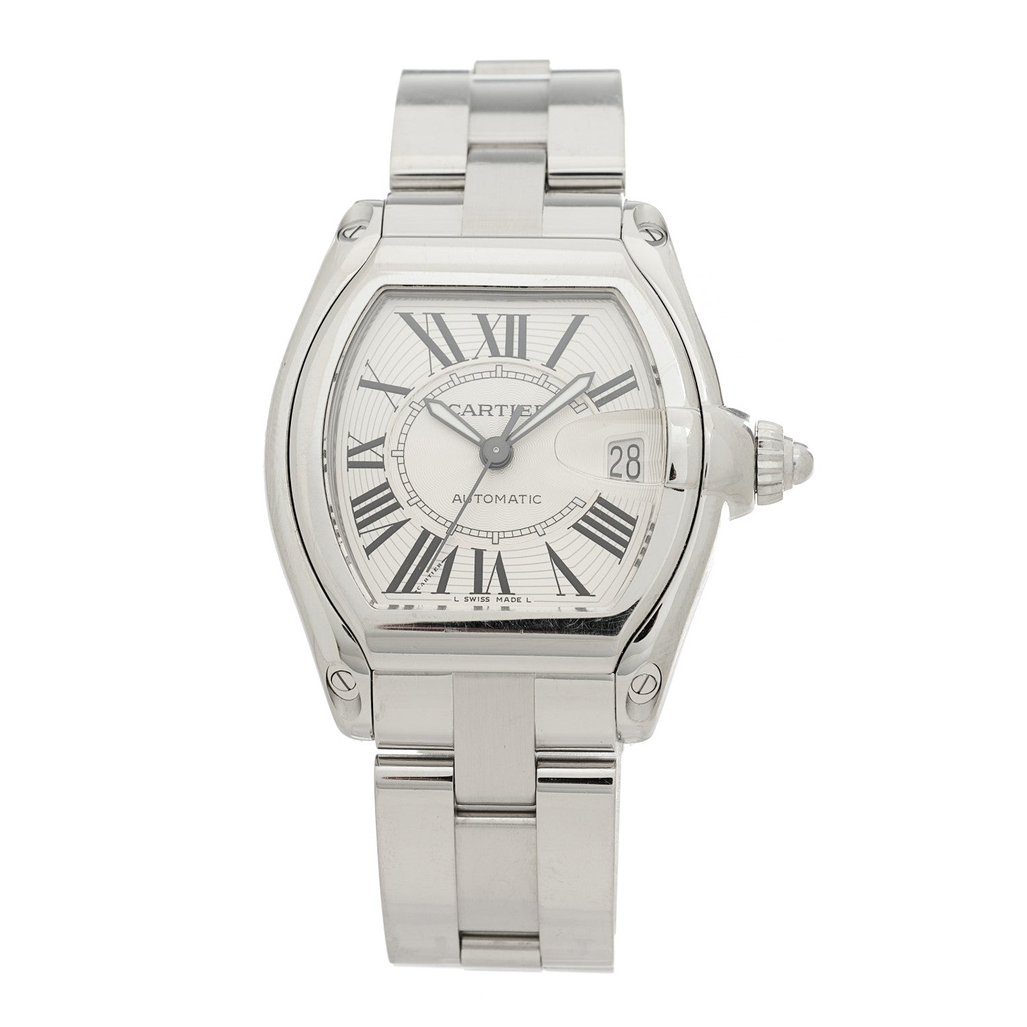 Cartier Stainless Steel 37mm Roadster Automatic Watch 1 of 4