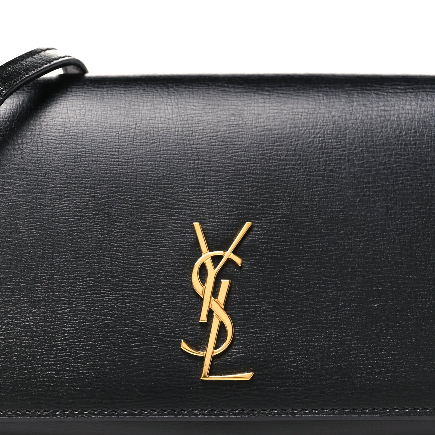 Smooth Calfskin Monogram Phone Holder Crossbody Black
