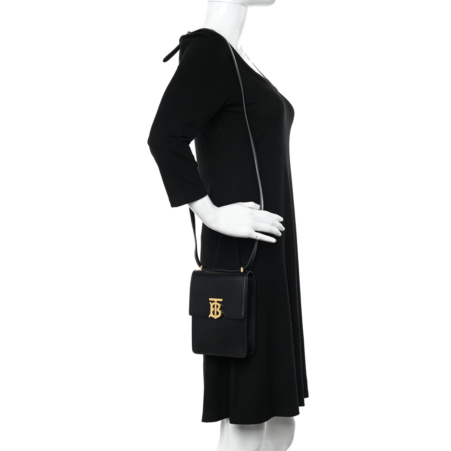 Smooth Calfskin TB Robin Bag Black