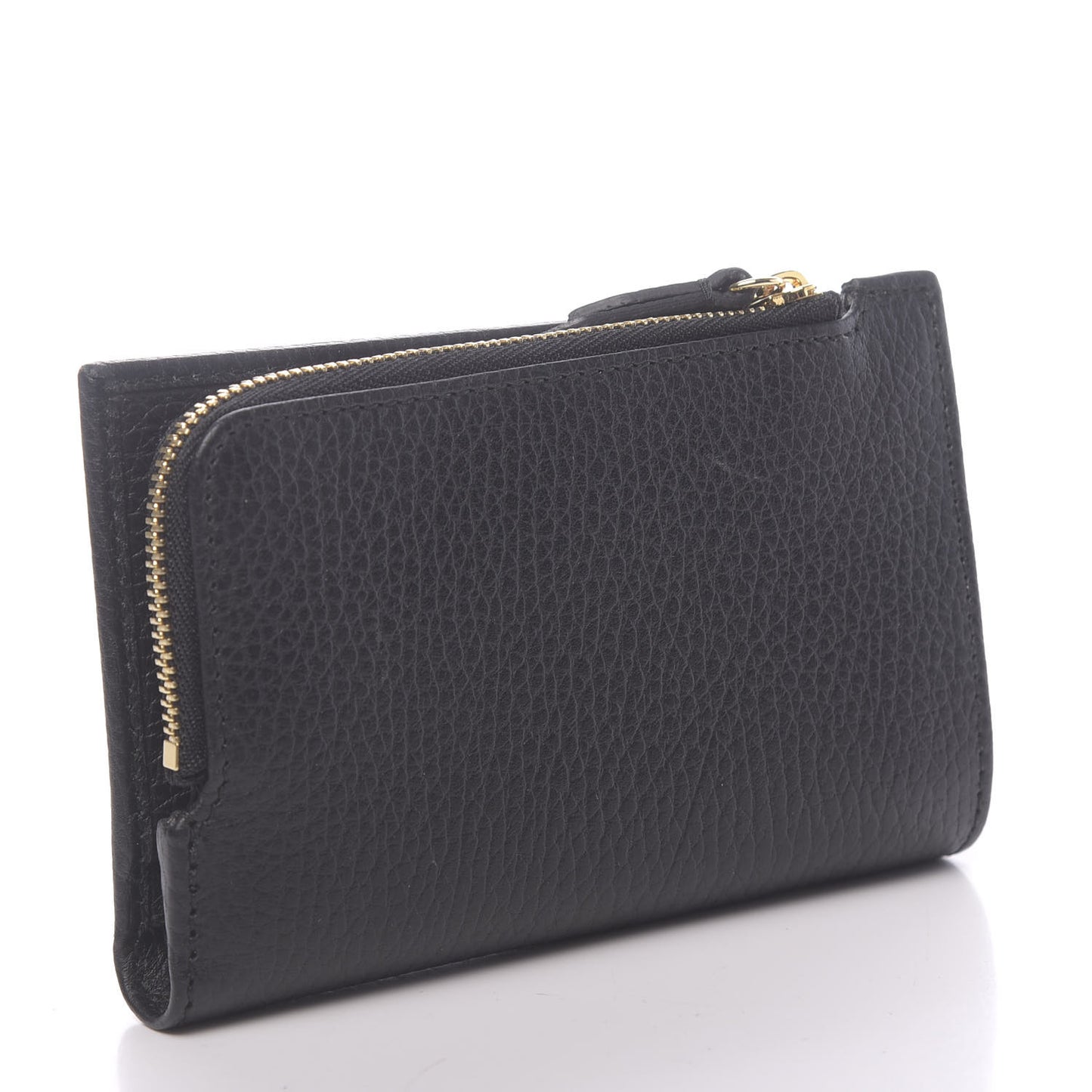 Dollar Calfskin GG Marmont Zipped Wallet Black