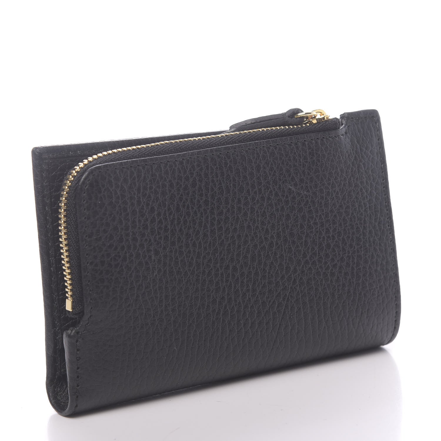 Gucci Dollar Calfskin GG Marmont Zipped Wallet Black 3 of 8