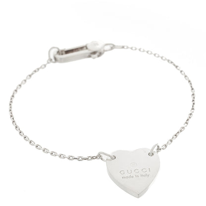 Gucci Sterling Silver Trademark Heart Bracelet 1 of 5