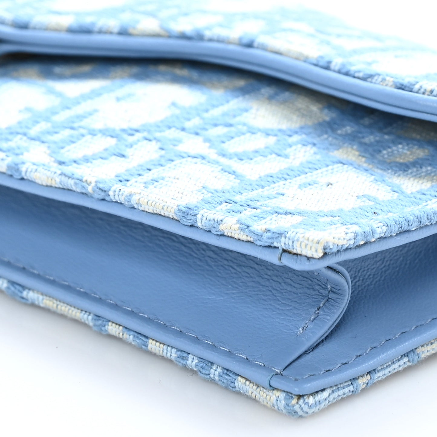 Oblique Saddle Card Holder Cornflower Blue