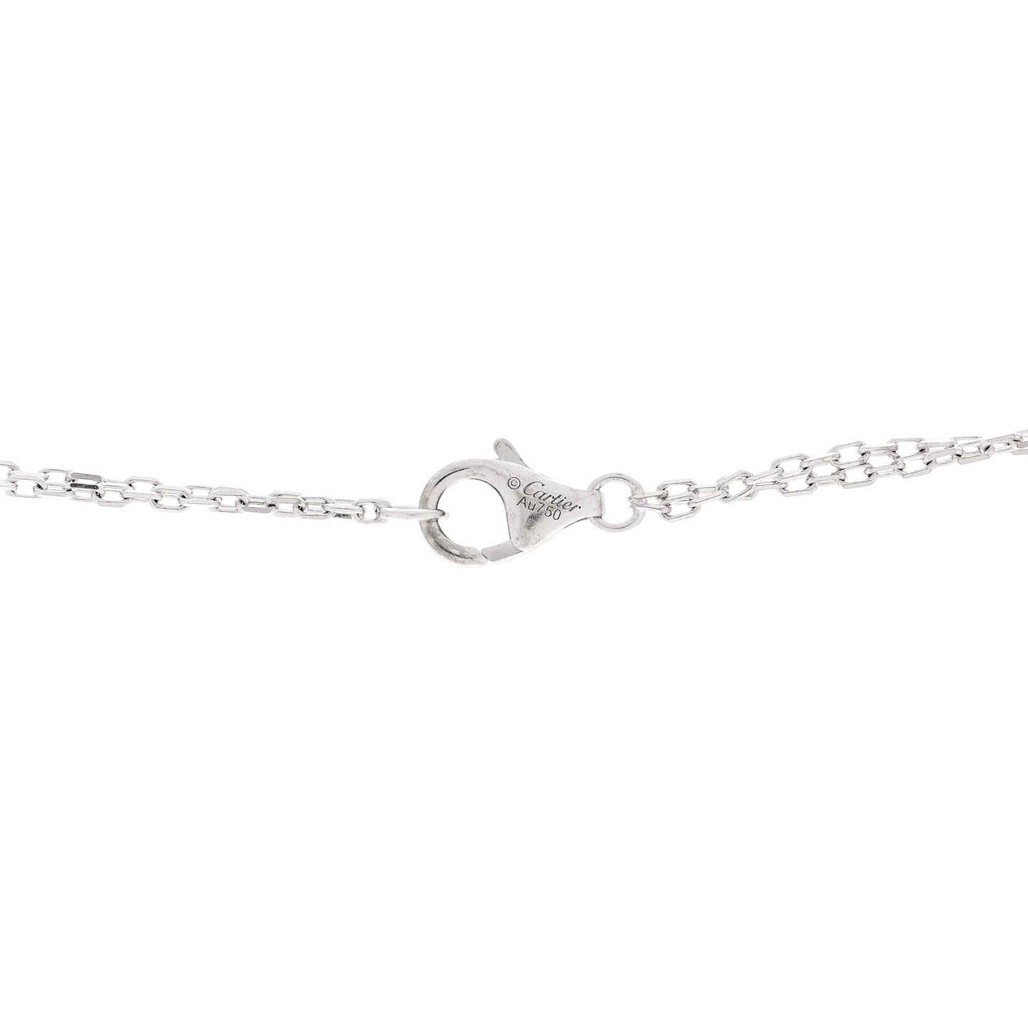 18K White Gold 2 Diamond LOVE Necklace