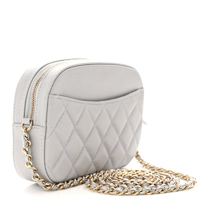 Chanel Caviar Quilted Camera Case Grey 4 of 12