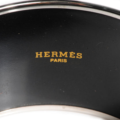 Hermes Enamel Printed De Passage a Paris Extra Wide Bracelet 70 3 of 5
